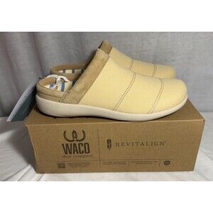 NEW NIB Waco Marina Women’s Orthotic Canvas Mule Cream Size 7.5 Shoes Flats